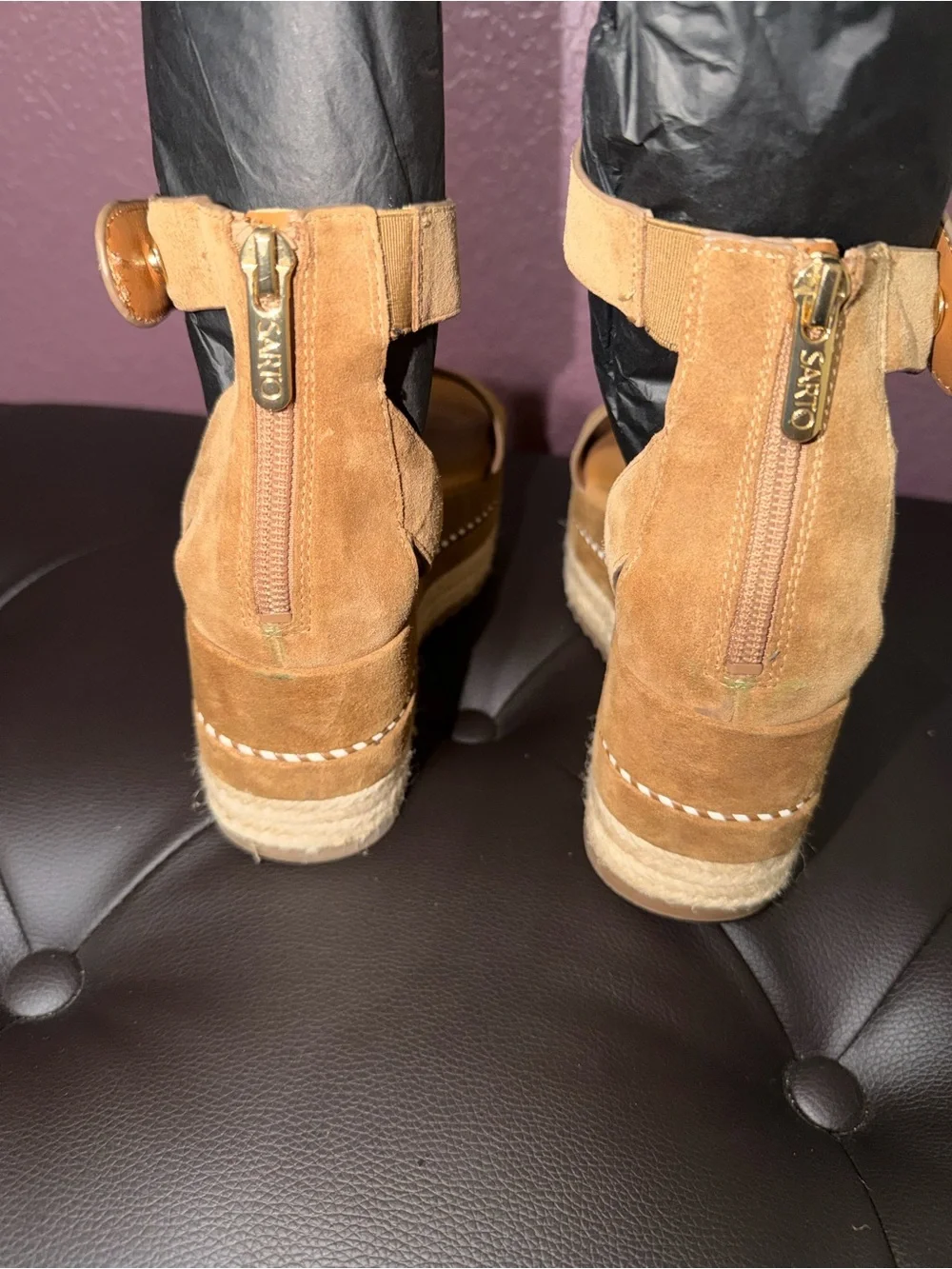 Franco Sarto tan suede